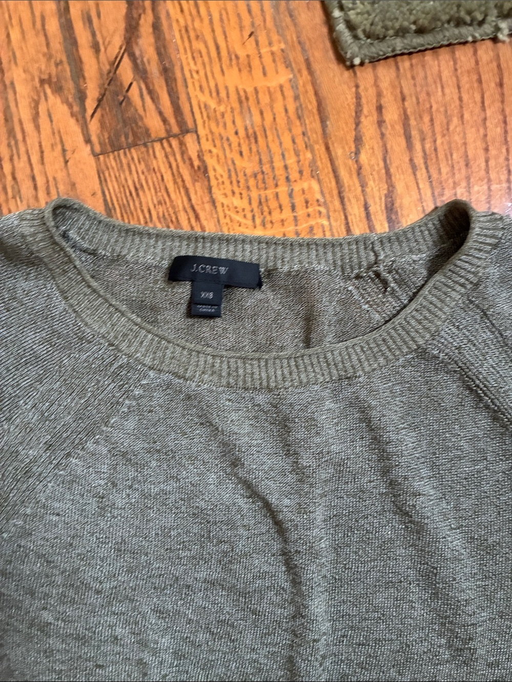 J. Crew Olive Crewneck Sweater